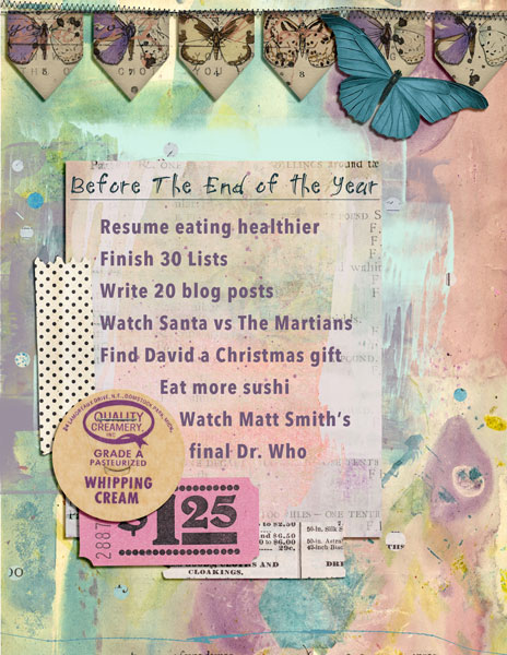 December 2013 30 Days of Lists – Lists 1 & 2