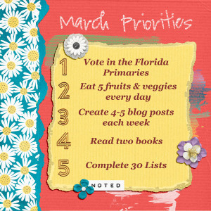 List of March Priorities